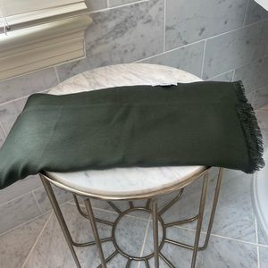 Love Quotes Olive Green Scarf Wrap with Fringes